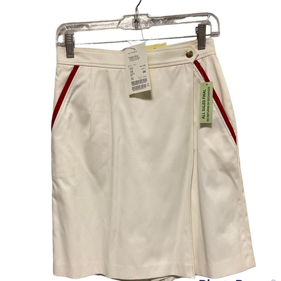 Escada Sport | Skort In White With Red Accents Size 36 NEW - Picture 1 of 8